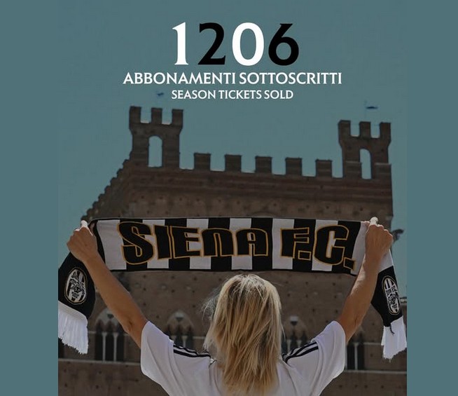 Siena FC, quota 1.206 abbonamenti per la nuova stagione