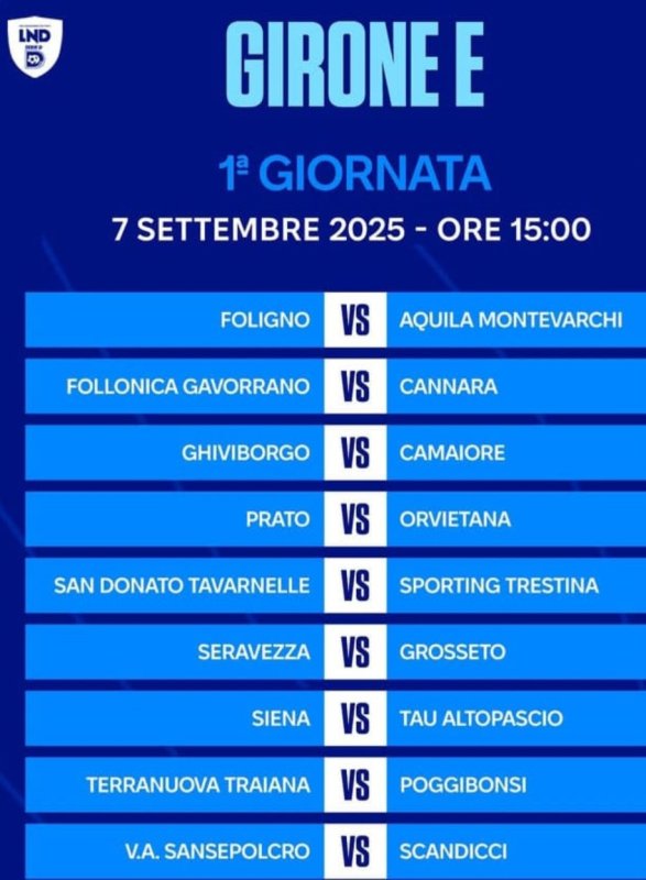Serie D 2025/26: calendario al via, la Robur debutta in casa ma non sarà una passeggiata