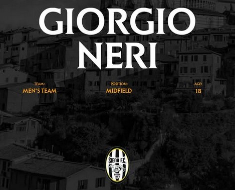 Siena FC punta sui giovani: Giorgio Neri in Prima Squadra